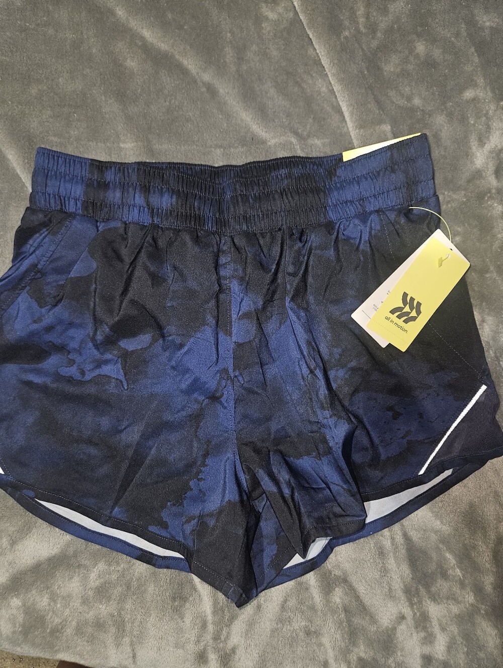 all in motion Navy Blue Camo Athletic Shorts